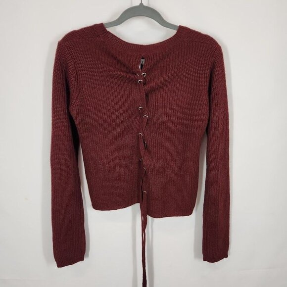 NWT Ambiance Apparel Ribbed Knit Sweater in Red Size Small - Picture 4 of 8
